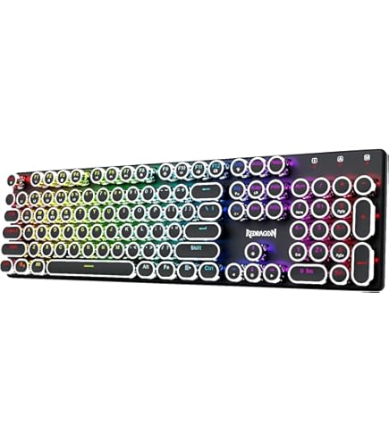 Amazon | ZDawnn タイプライタースタイル メカニカルゲーミング